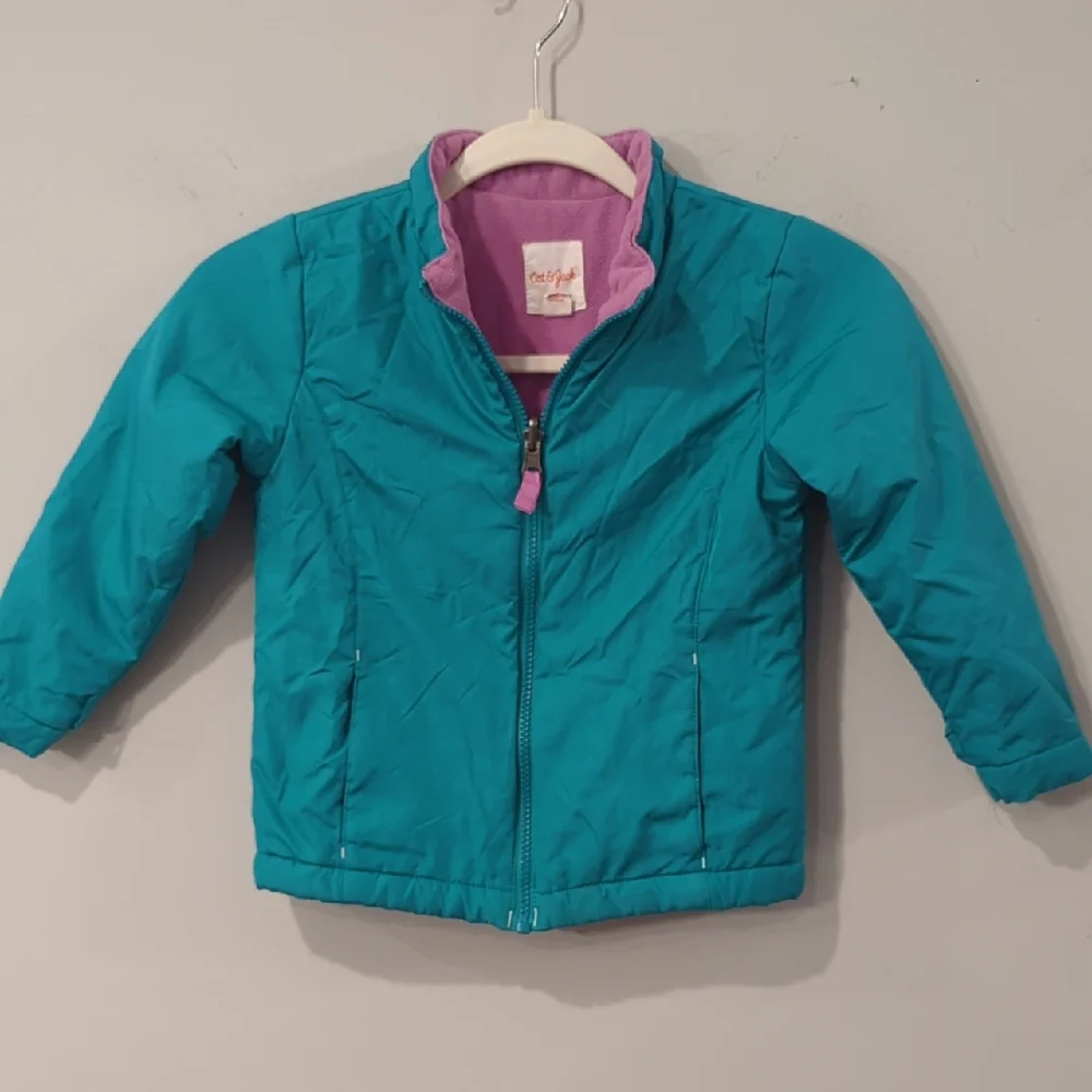 Cat & Jack Jacket Teal Fleece‎ Lined size 5T